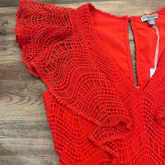 Chelsea28 Red Ruffle Mini Dress - Picture 7 of 12